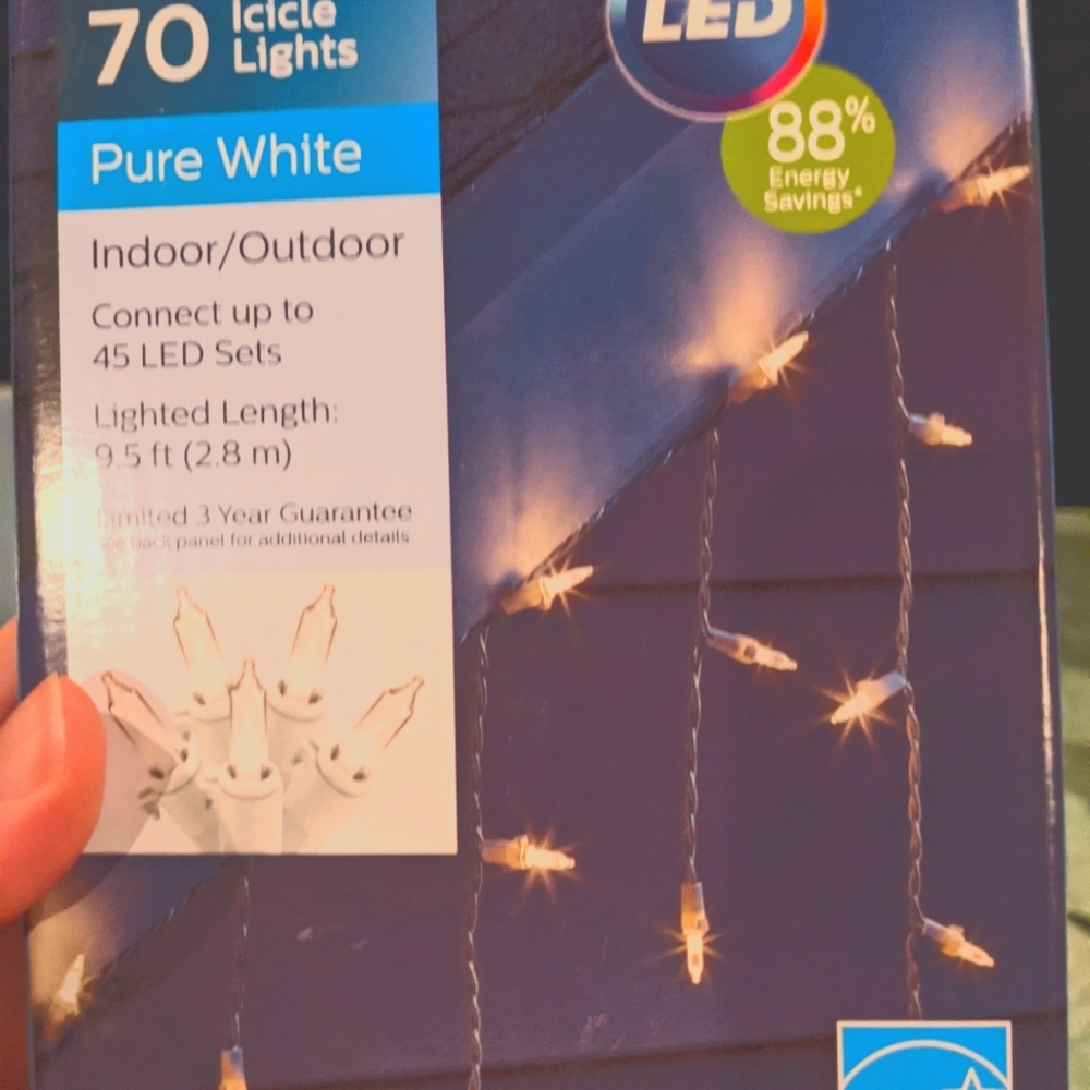 3 boxes of LED Icicle Christmas Lights